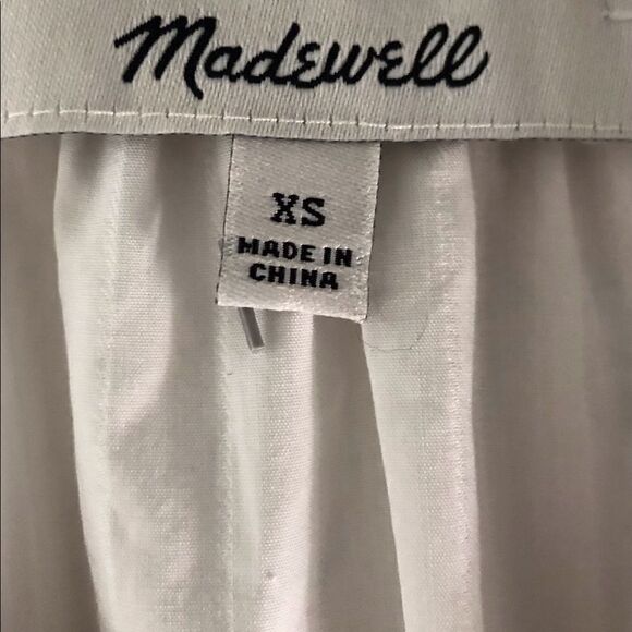 Madewell Fable Embroidered Floral Short Sleeve Smock Top White - Picture 3 of 9